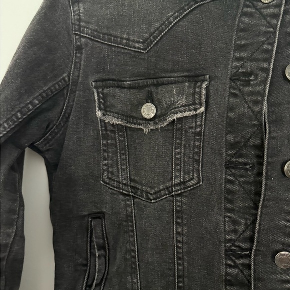 ZARA Charcoal Denim Jacket - Picture 4 of 7